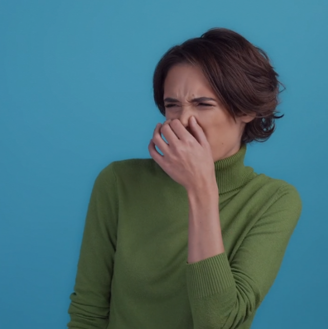 woman disgusted